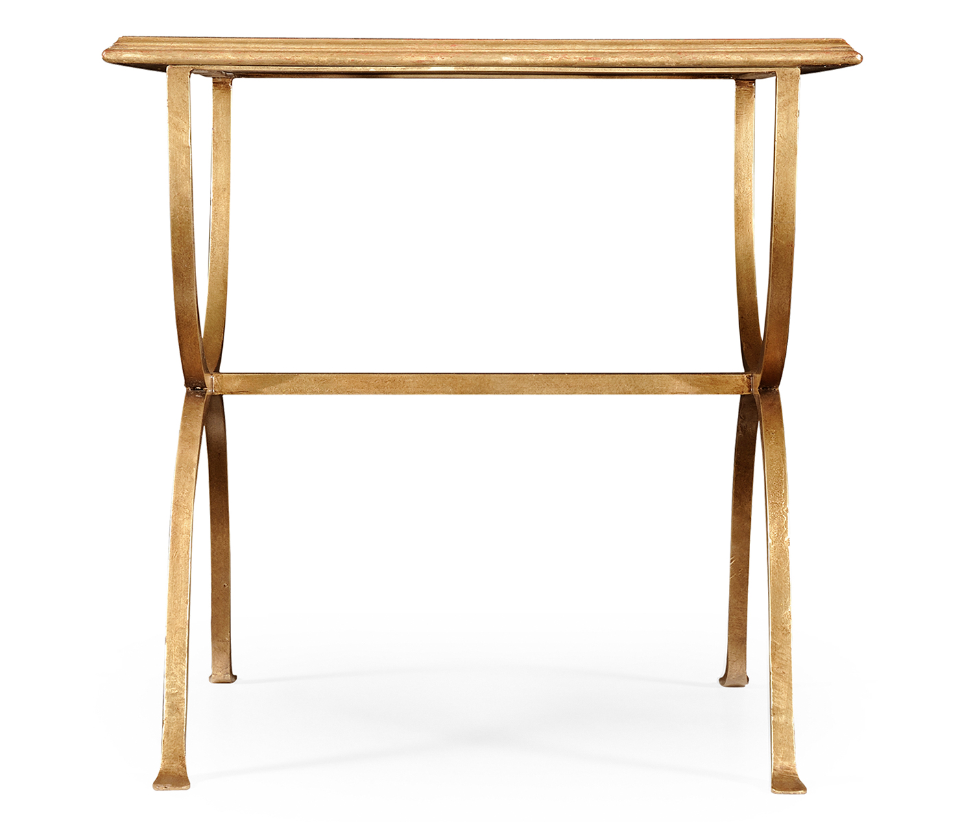 Églomisé & Gilded Iron Square Side Table