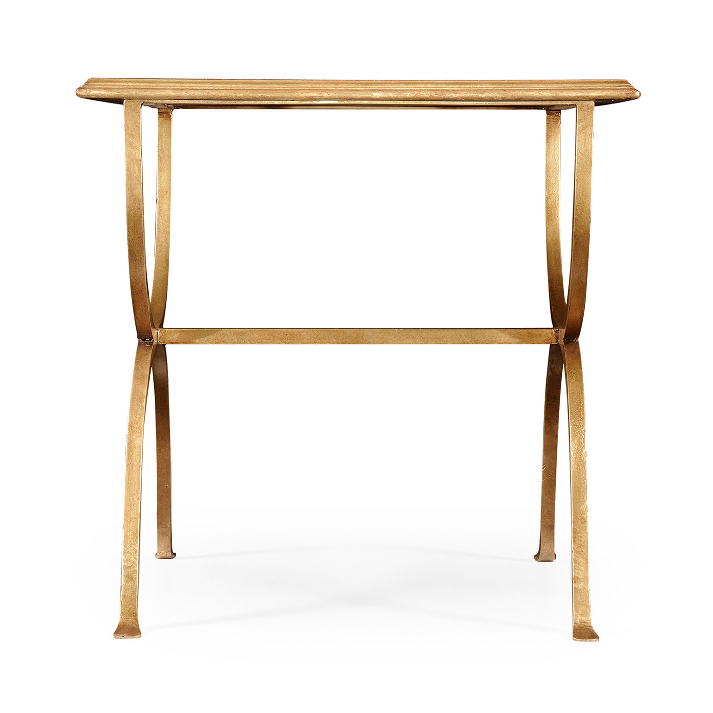 Églomisé & Gilded Iron Square Side Table