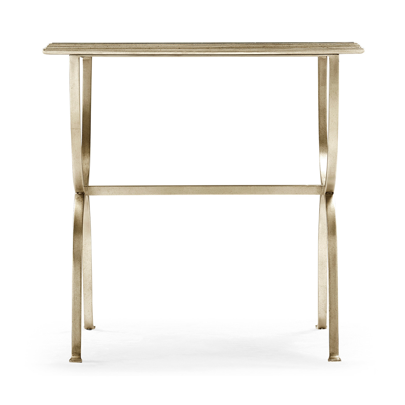 Églomisé & Silver Iron Square Side Table