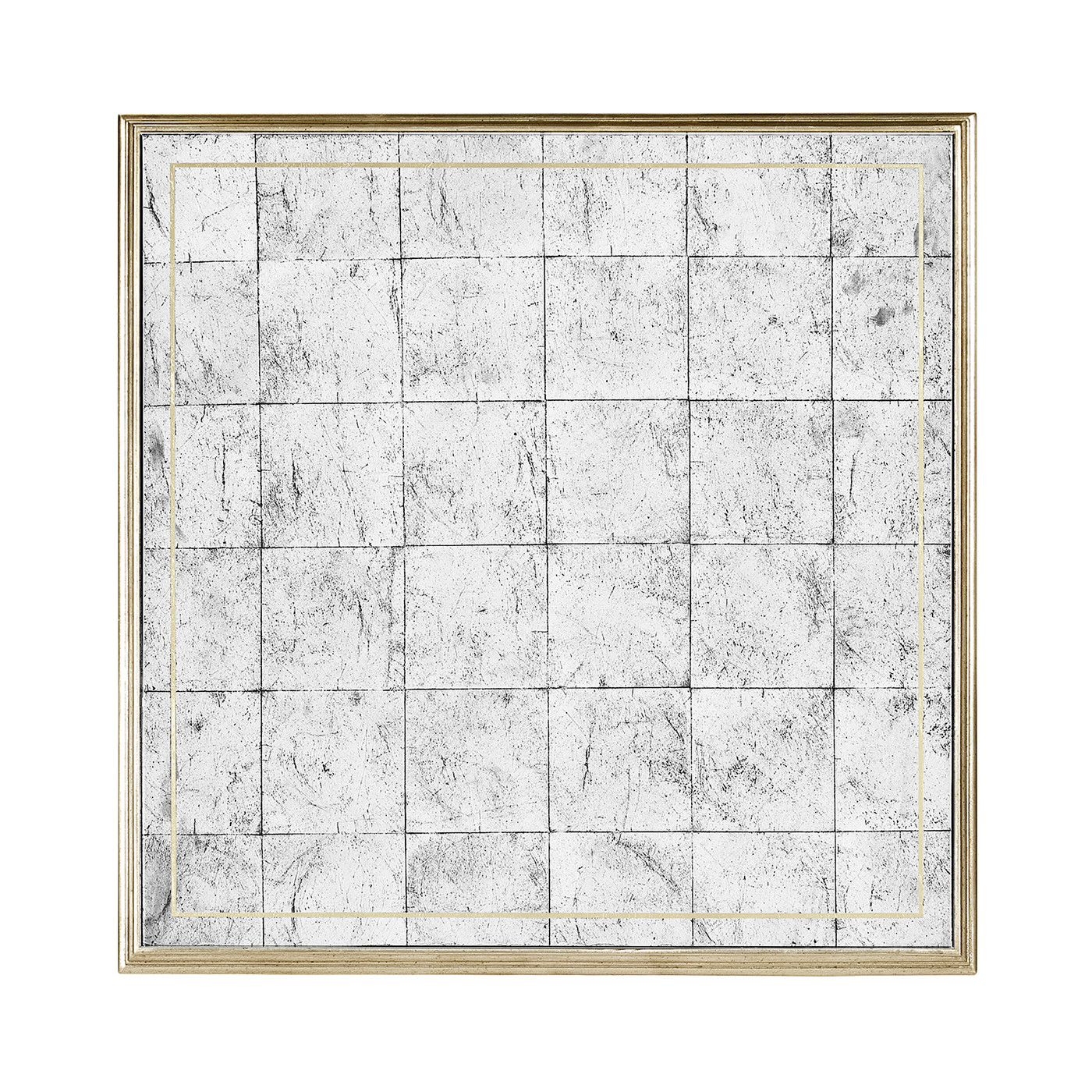 Églomisé & Silver Iron Square Side Table