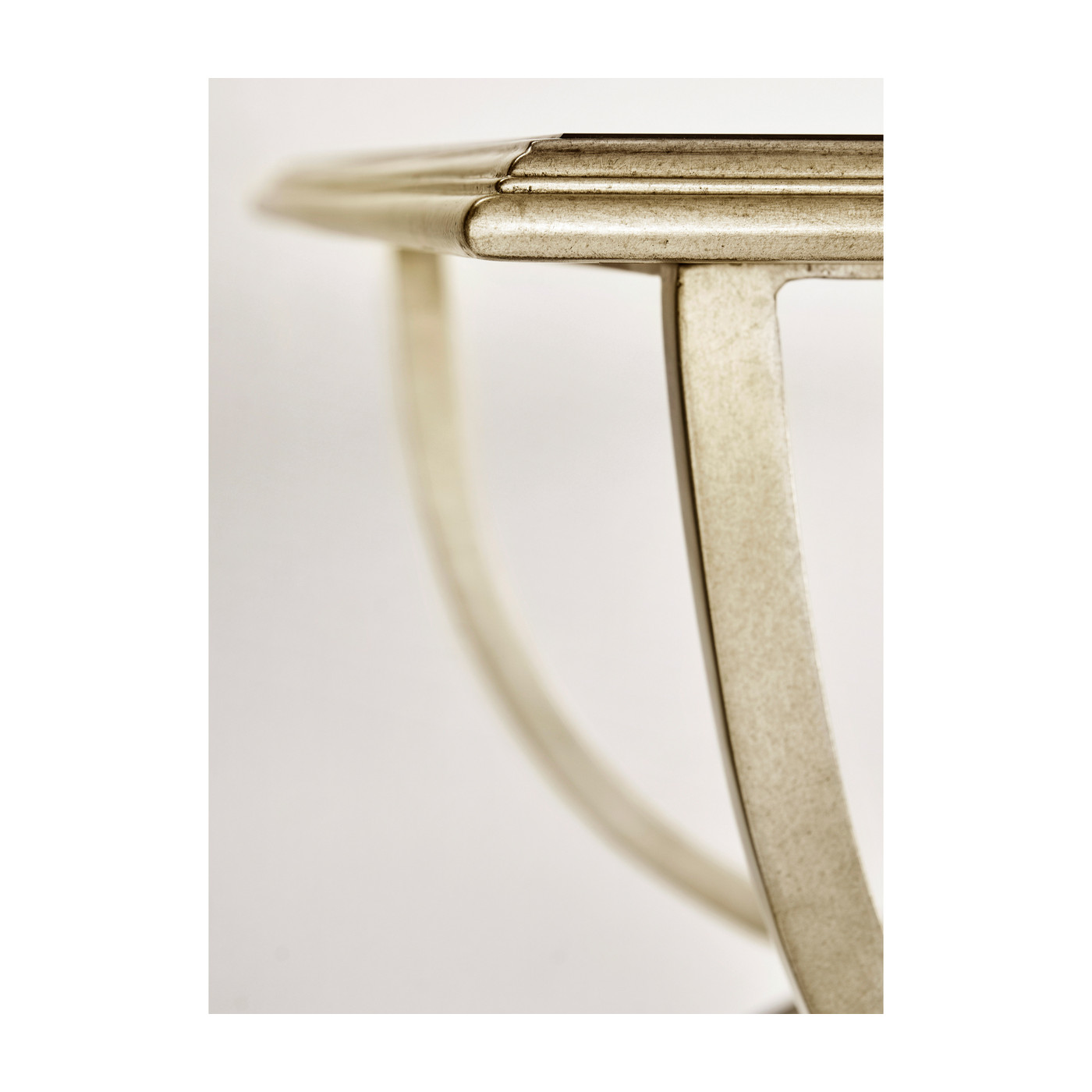 Églomisé & Silver Iron Square Side Table