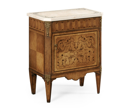 Small Satinwood & Cream Scagliola Italian Commode