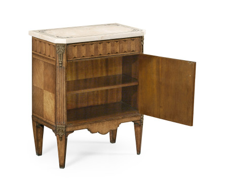 Small Satinwood & Cream Scagliola Italian Commode