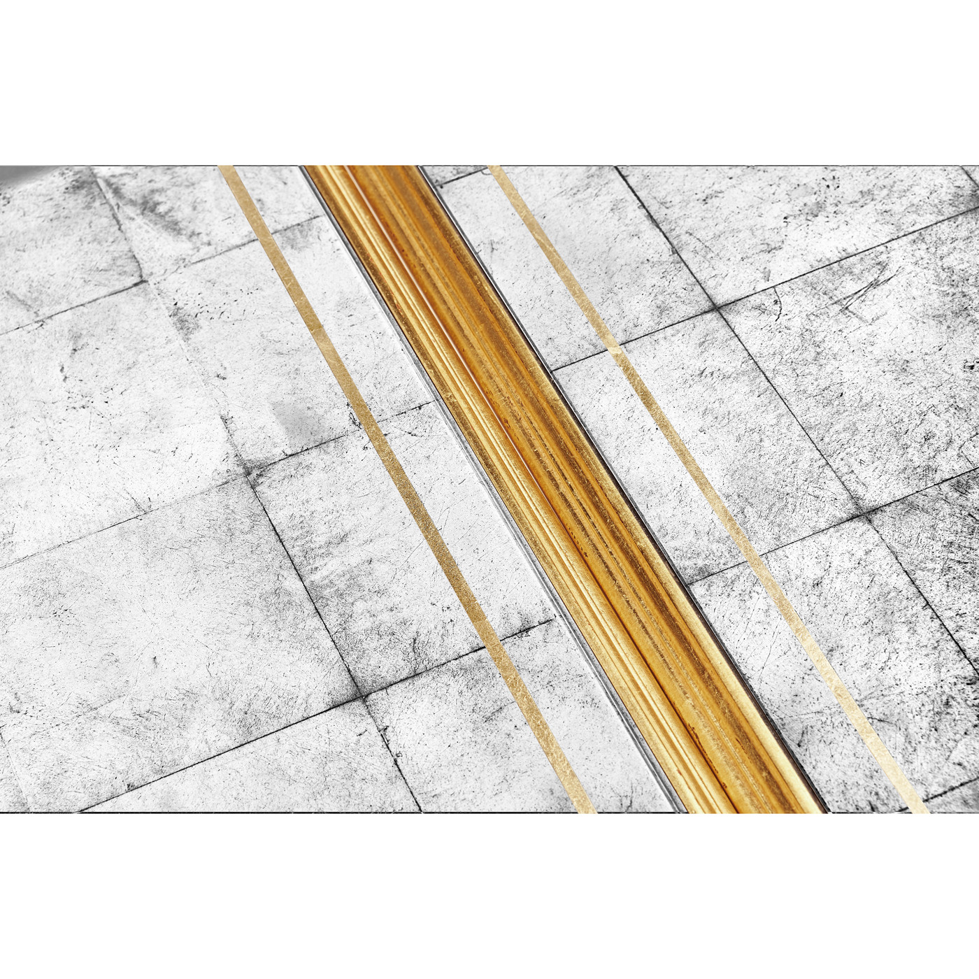 Églomisé & Gilded Iron Set of Two Tables