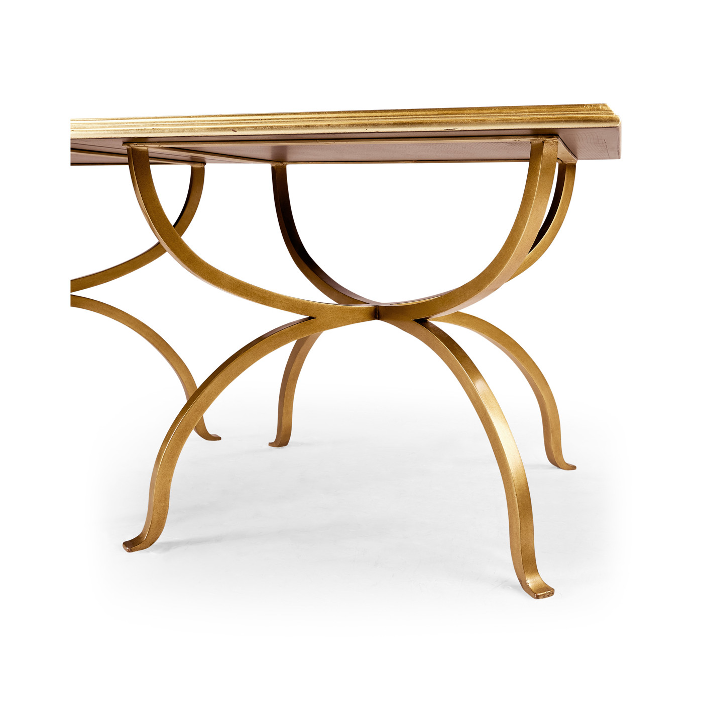 Églomisé & Gilded Iron Set of Two Tables