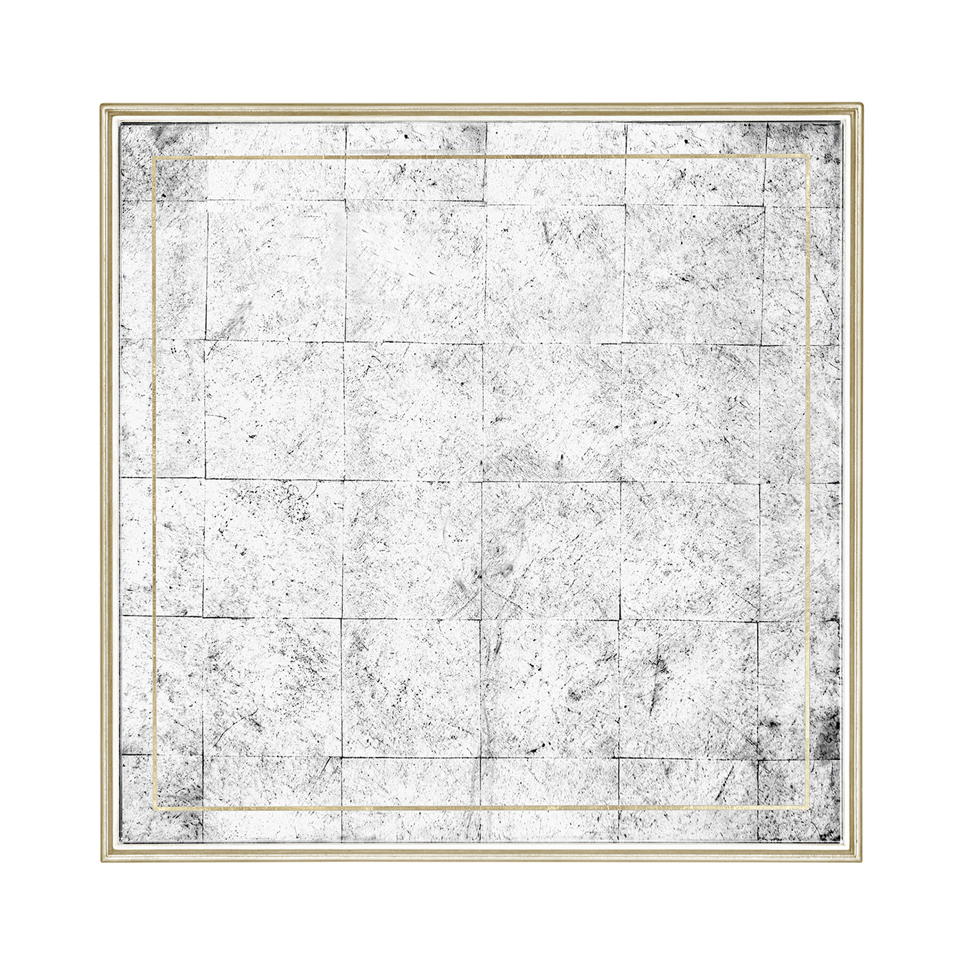 Églomisé & Silver Iron Set of Two Tables