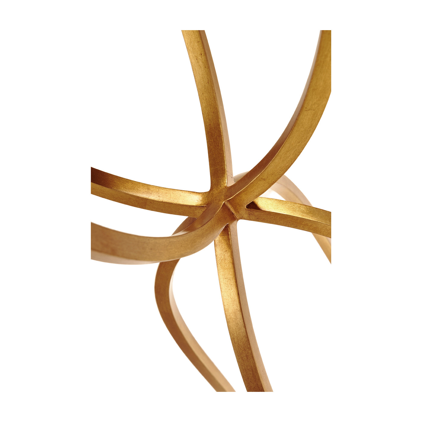 Églomisé & Gilded Iron Lamp Table with Bunched Legs