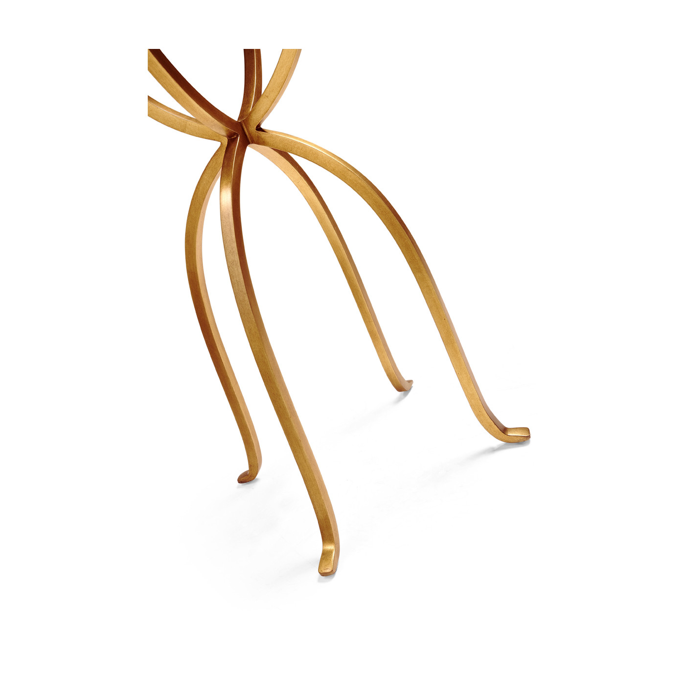 Églomisé & Gilded Iron Lamp Table with Bunched Legs