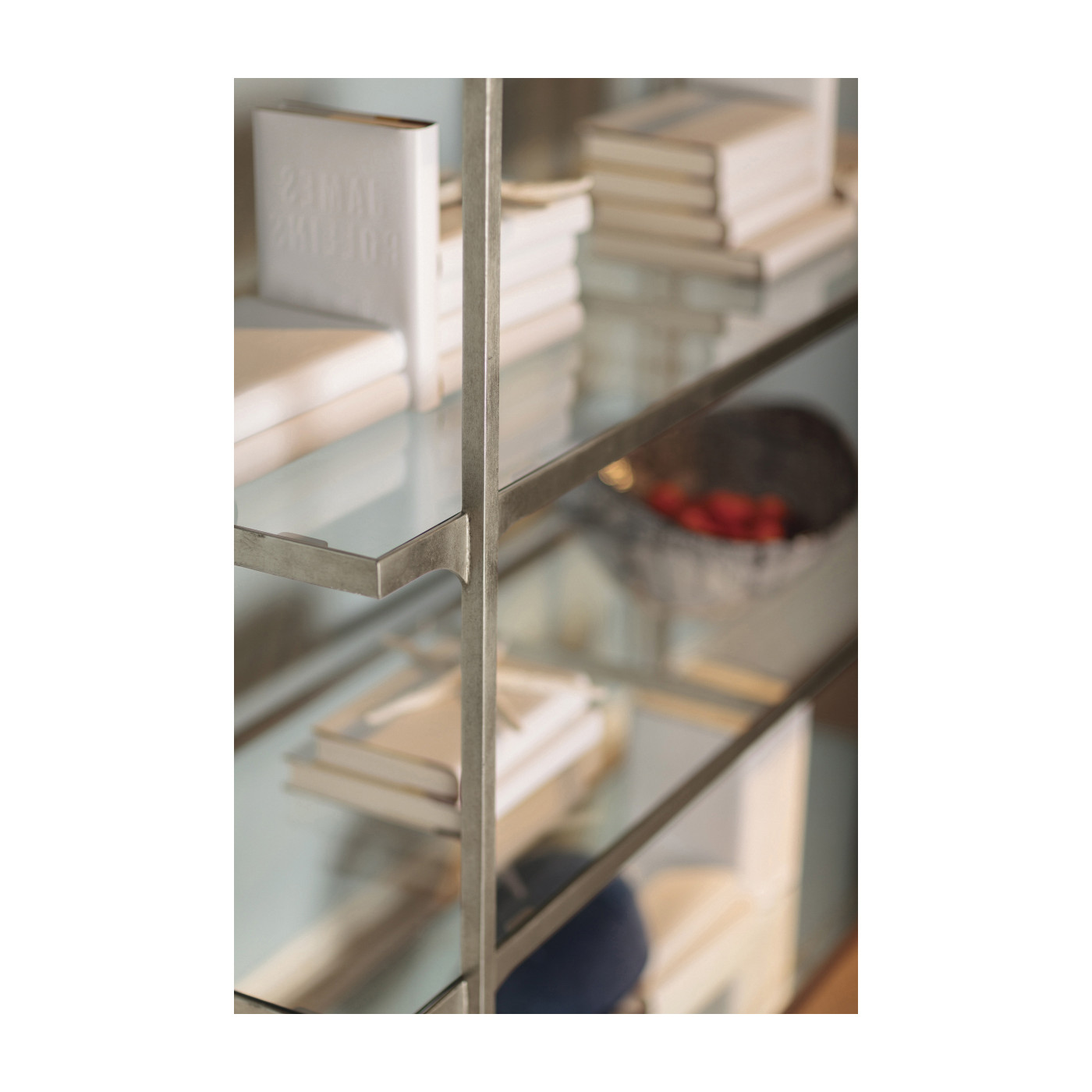 Églomisé & Bronze Iron Six-Tier Étagère