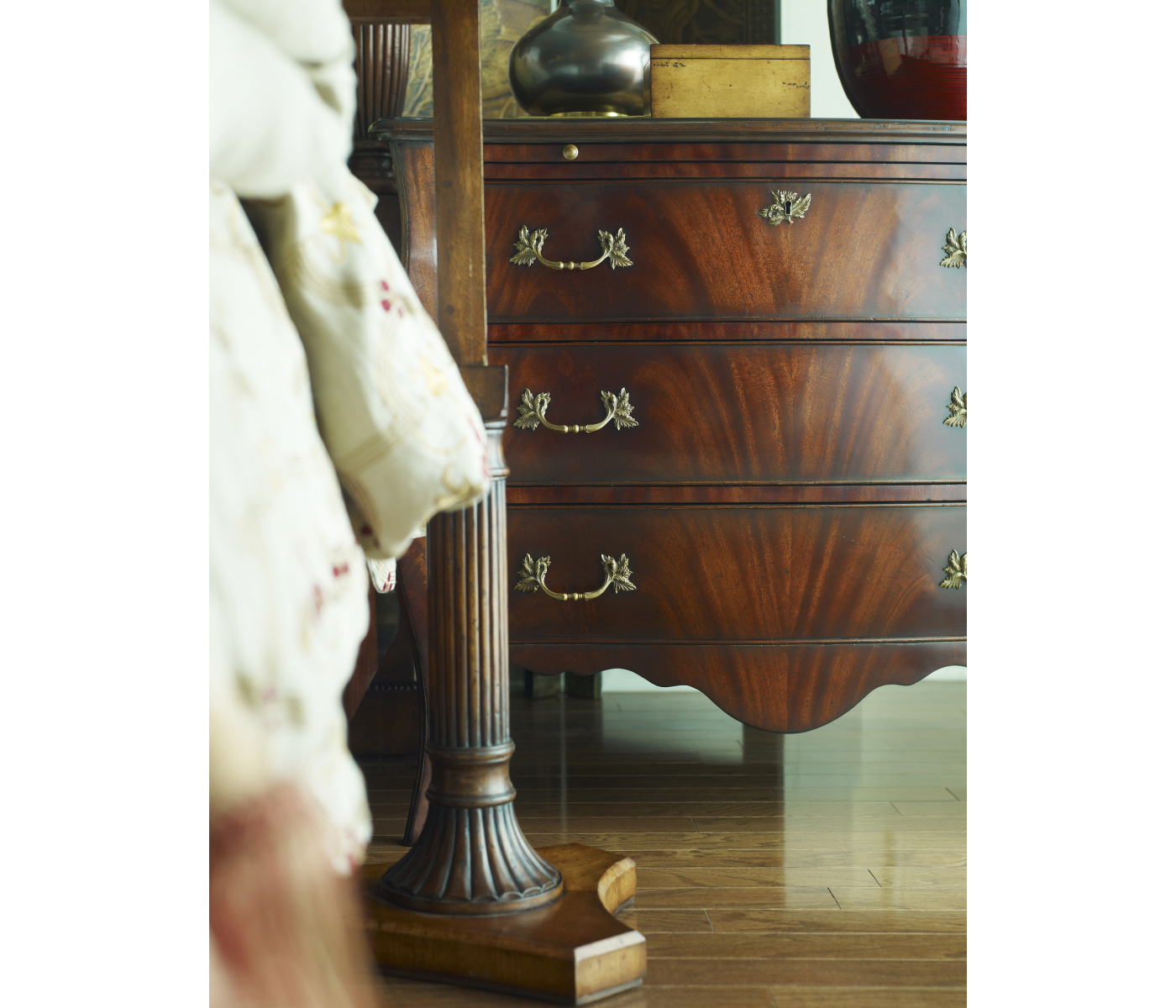 Grey Painted Bombé Chest