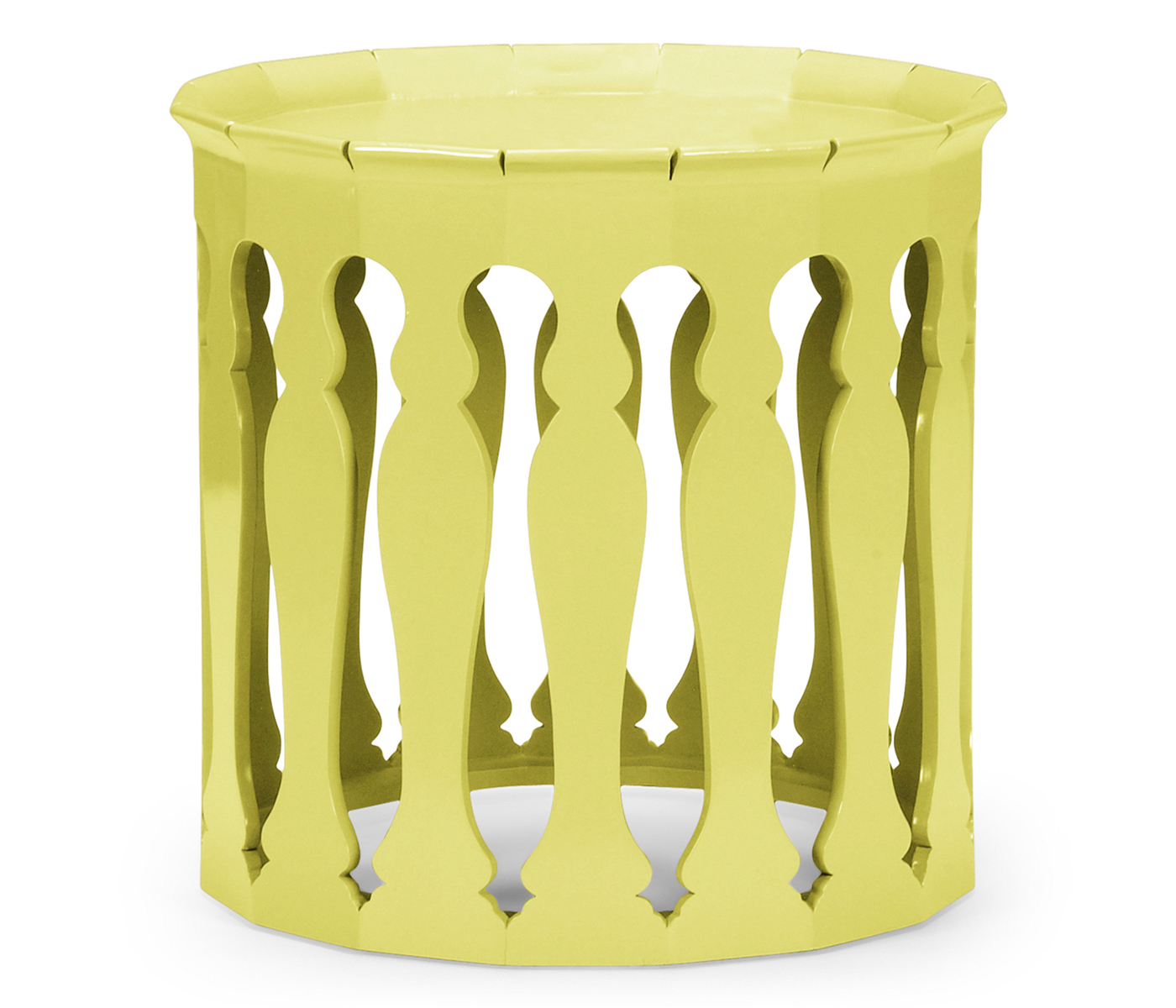 Moorish sofa tables (Split Pea)