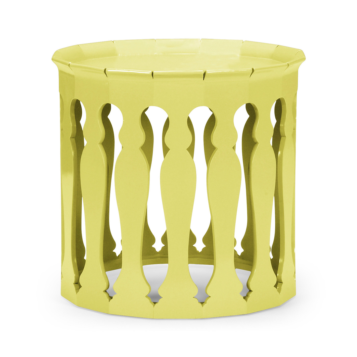 Moorish sofa tables (Split Pea)