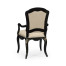 Black & Gilded Floral Arm Chair