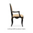 Black & Gilded Floral Arm Chair