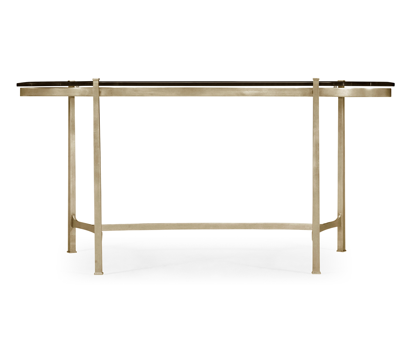 Silver Kidney Desk with Glass Top