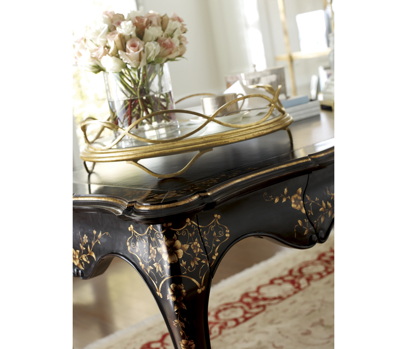 Black painted french desk