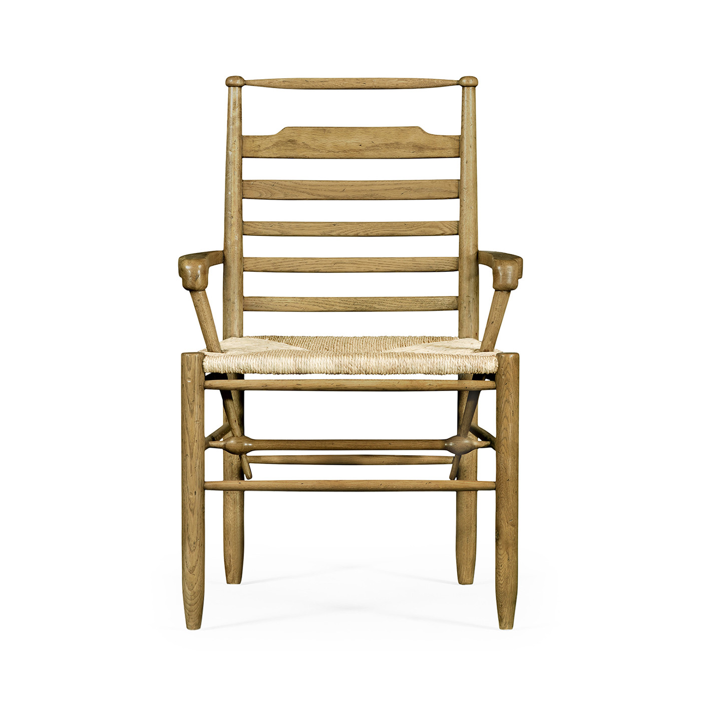 Natural Oak Ladder Back Country Arm Chair