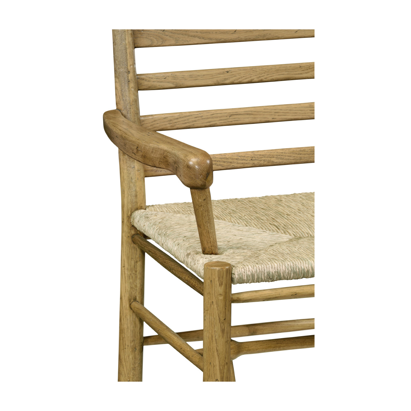 Natural Oak Ladder Back Country Arm Chair