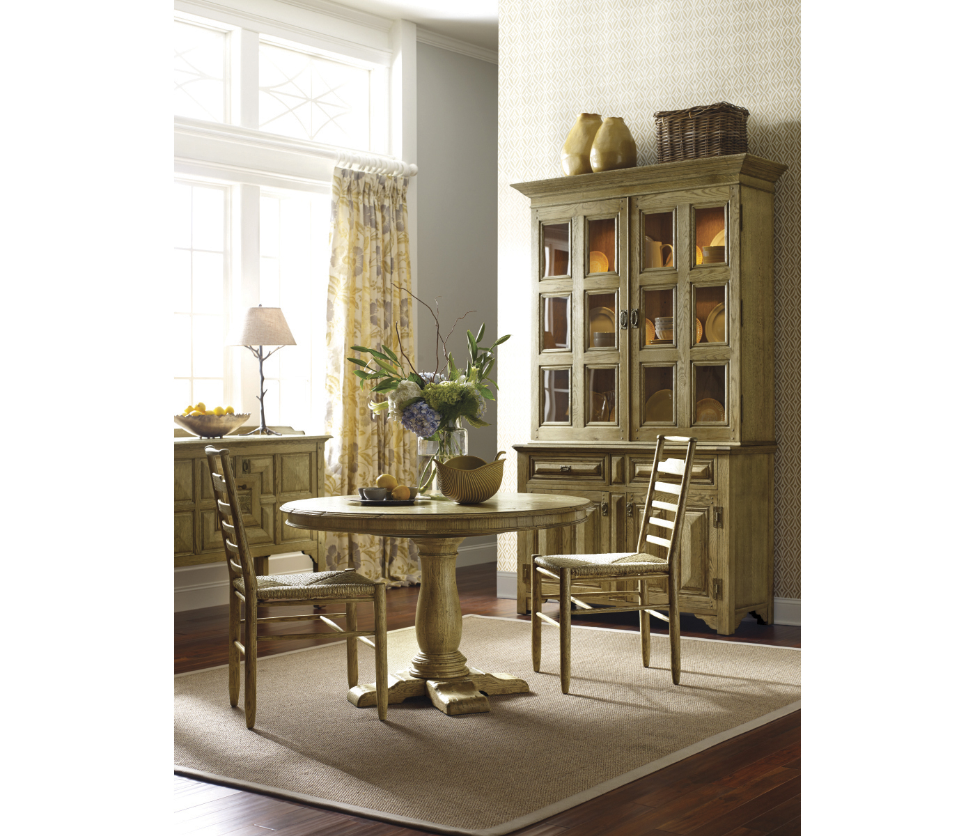 Grey Oak Ladder Back Country Side Chair