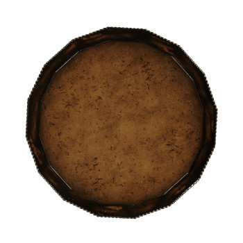 Gadrooned Burl Topped Side Table