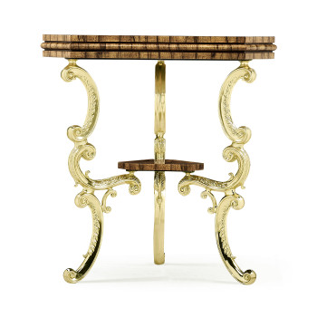 Argentinian Walnut Triangular Topped Side Table