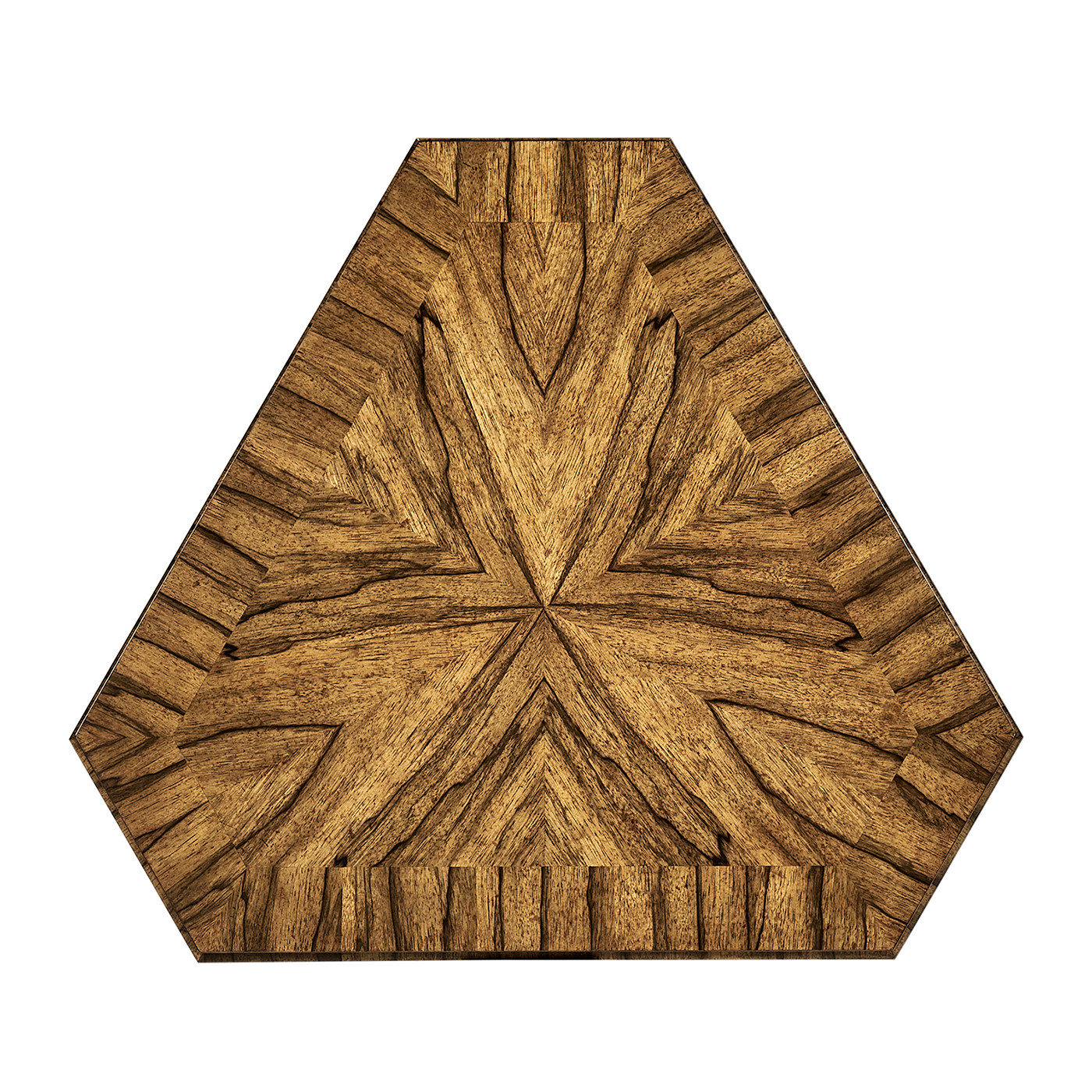 Argentinian Walnut Triangular Topped Side Table