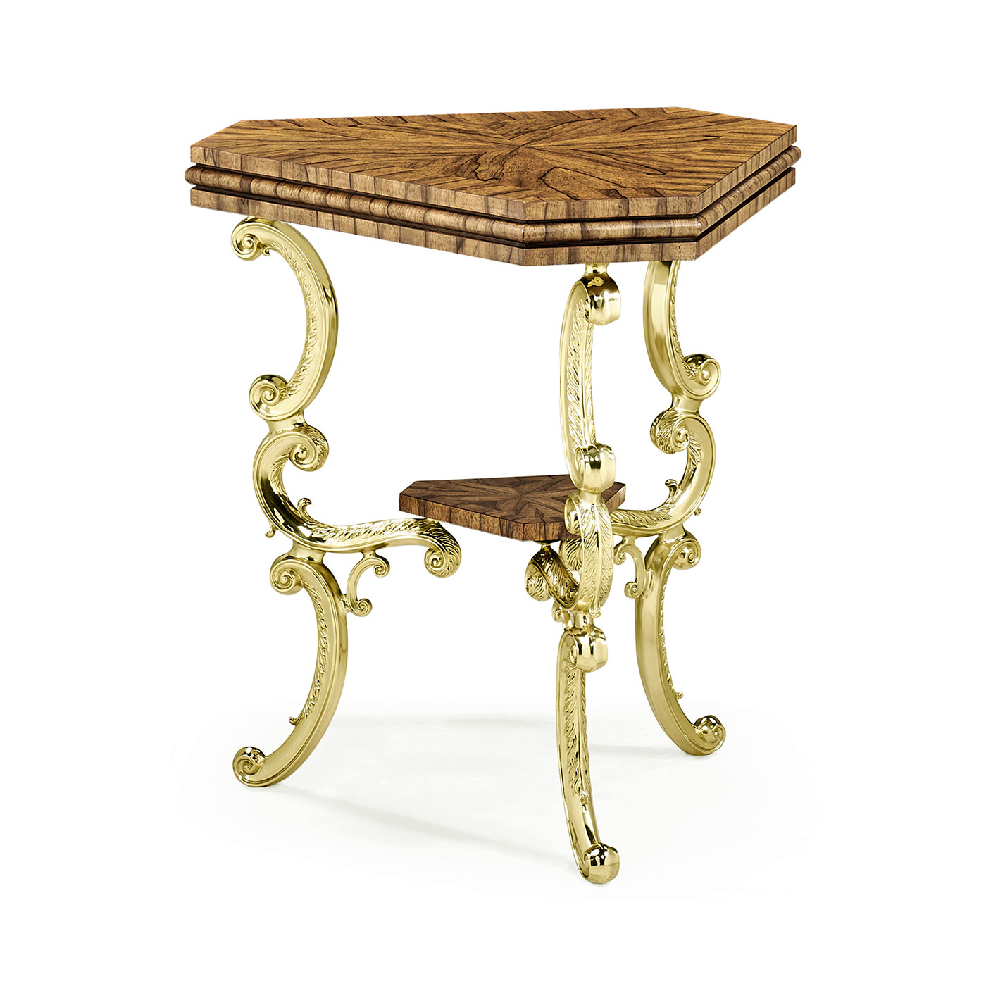 Argentinian Walnut Triangular Topped Side Table