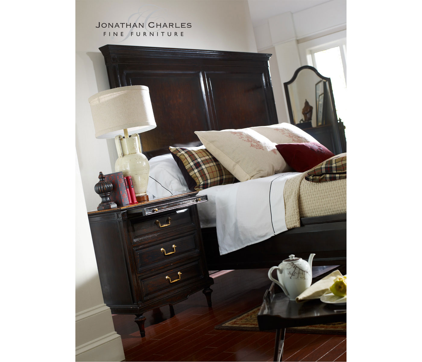 Ebonised US Queen Bed