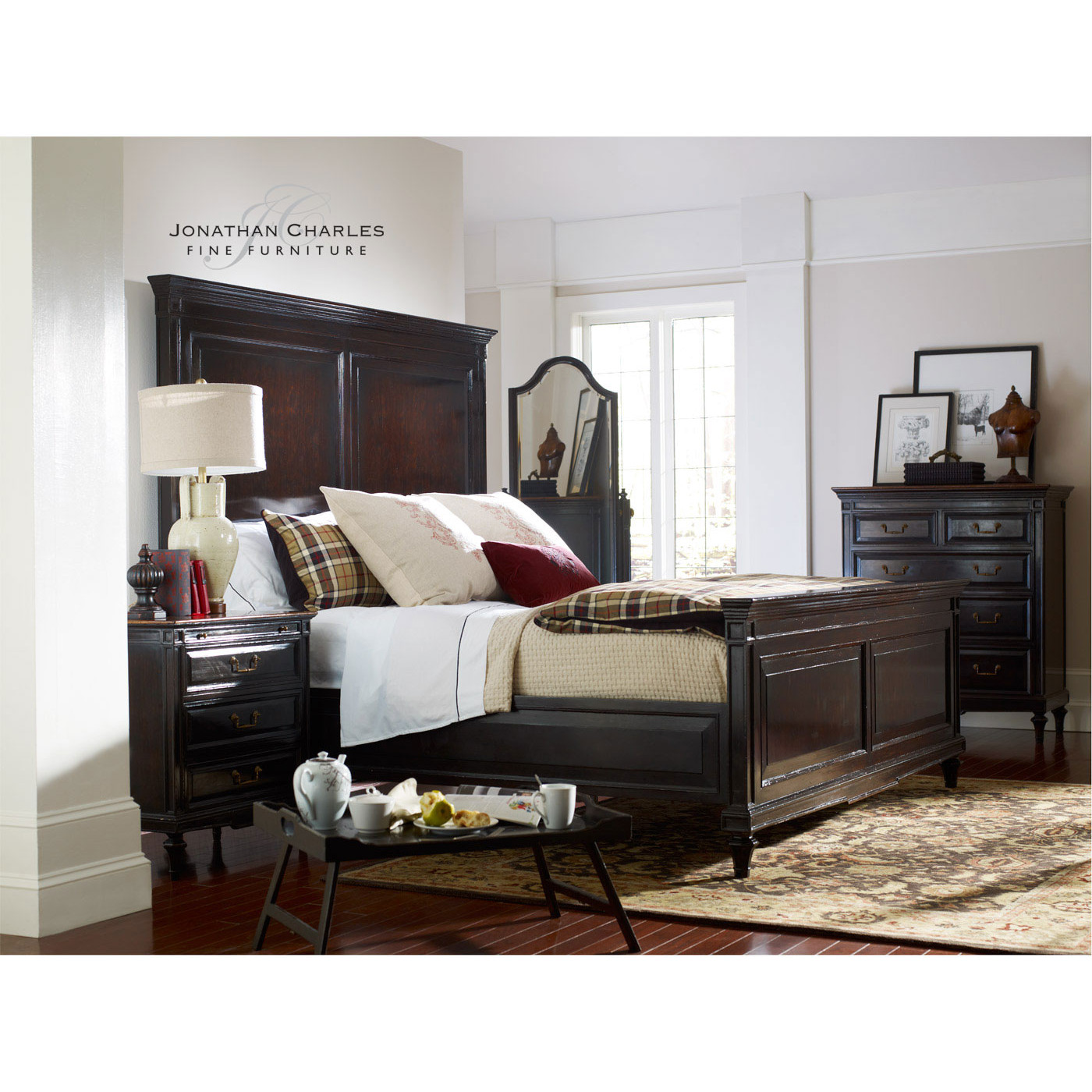 Ebonised US Queen Bed
