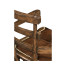 Country Style Dark Oak Arm Chair with A Dark Antique Chestnut Leather Seat