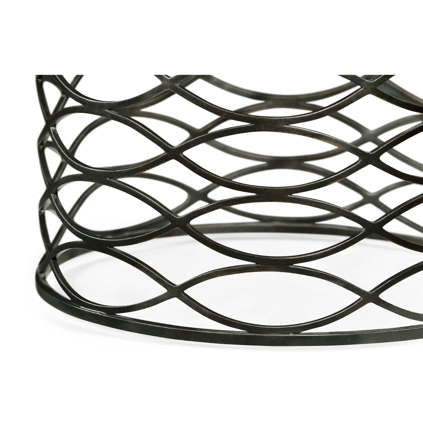 Interlaced Bronze & Glass Side Table