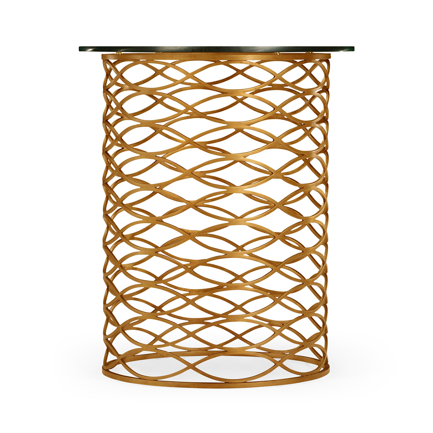 Interlaced Gilded & Glass Side Table