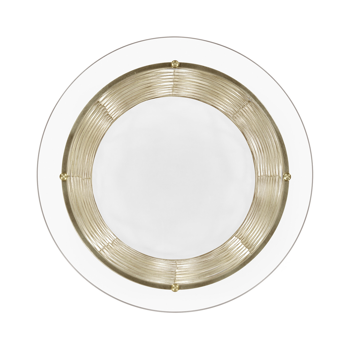 Interlaced Silver & Glass Side Table