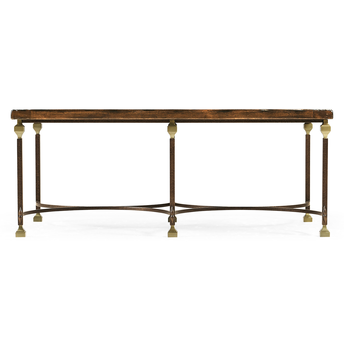 Argentinian Walnut Parquetry & Iron Coffee Table