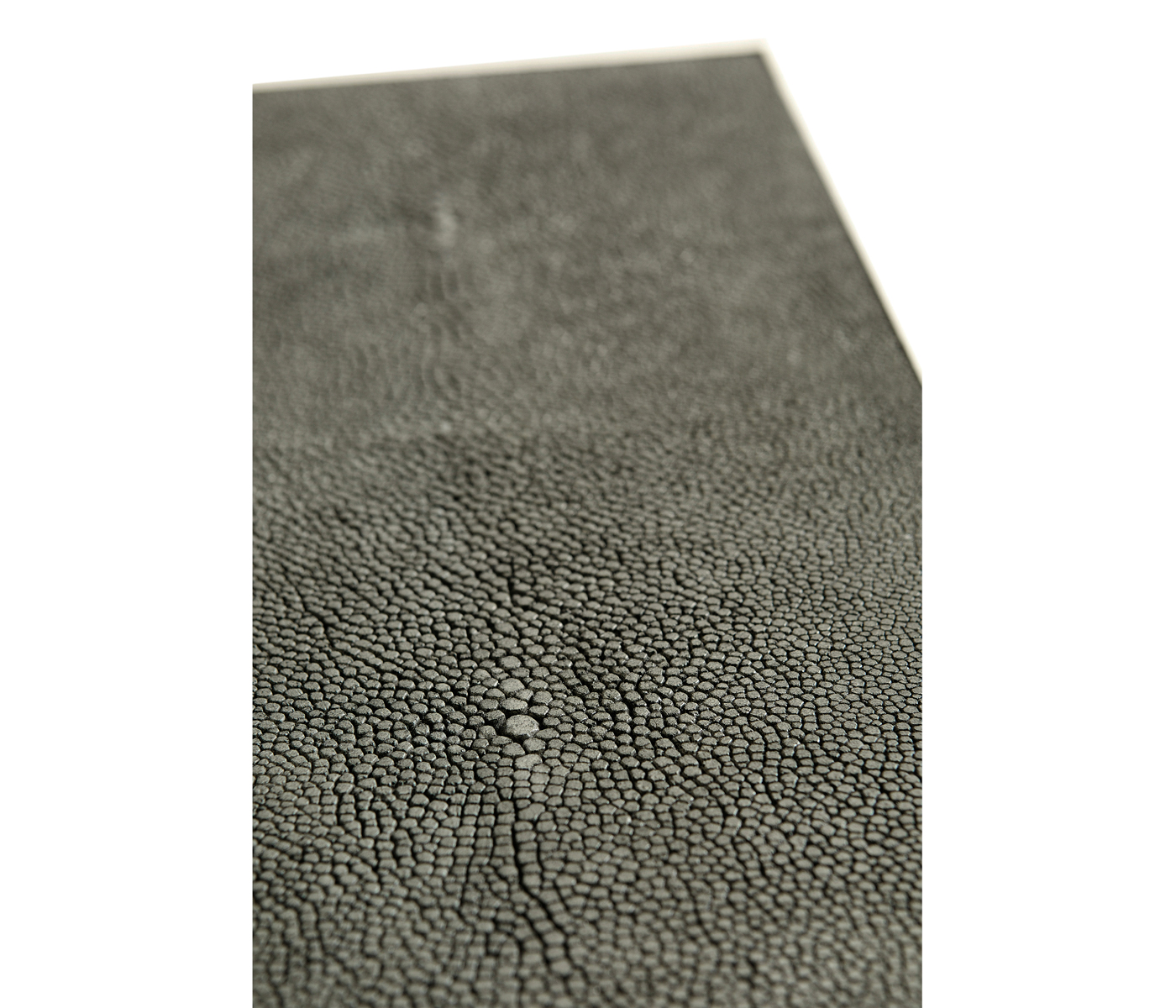 Anthracite Faux Shagreen & Bronze Iron Side Table