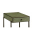 Green Faux Shagreen Bronze Side Table