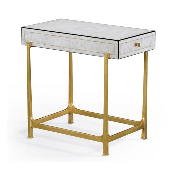 Églomisé & Gilded Iron Box Top Side Table
