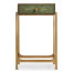 Green Faux Shagreen Gilded Side Table