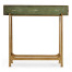 Green Faux Shagreen Gilded Side Table