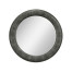 Anthracite Faux Shagreen Circular Mirror