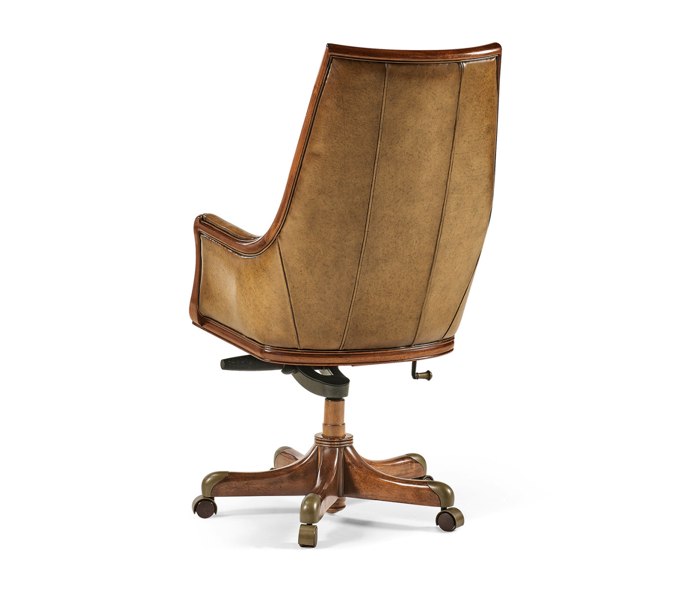 Edwardian High Backed Walnut Office Chair
