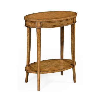 Masur birch oval lamp table