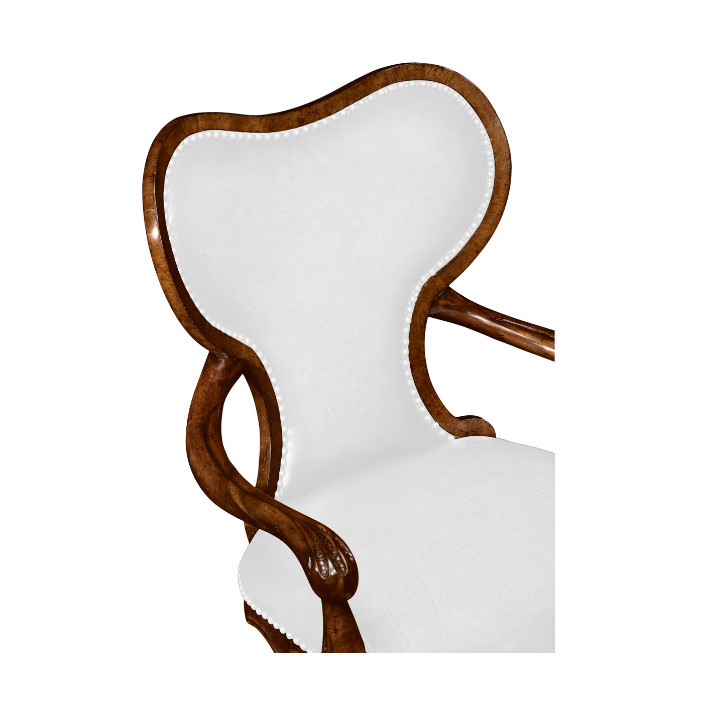 Double Lobed Shaped Mahogany Office Chair