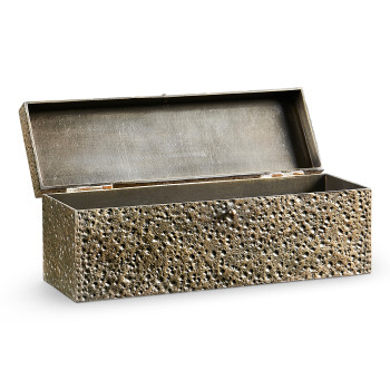 Rectangular Hand Hammered Brass Box