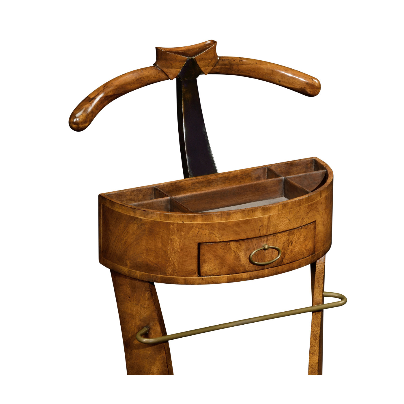 Crotch Walnut Valet Stand with Stud Box