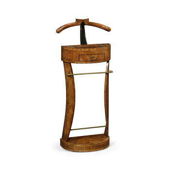 Crotch Walnut Valet Stand with Stud Box