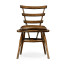 Country Style Dark Oak Side Chair With Cushion