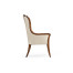 High Curved Back Walnut Dining Arm Chair
