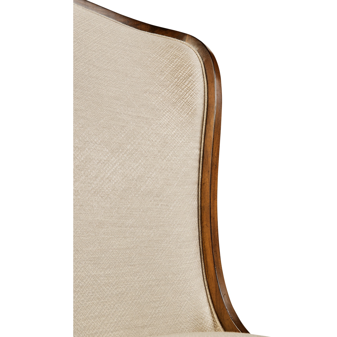 High Curved Back Walnut Dining Side Chair