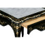 Black & gilded floral side table églomisé top